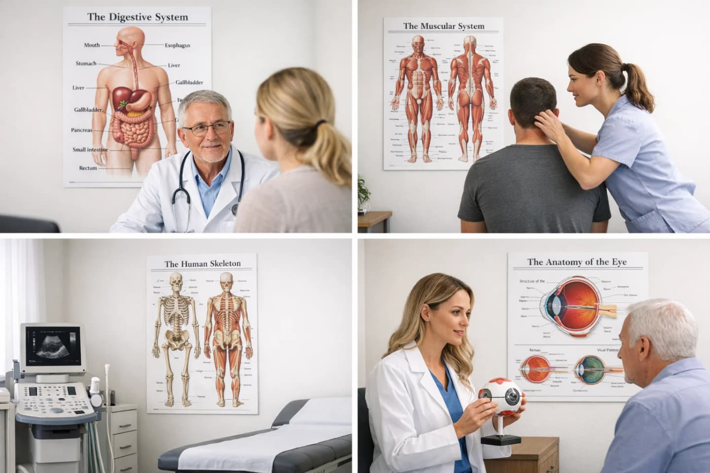 Rehabilitation room with educational poster