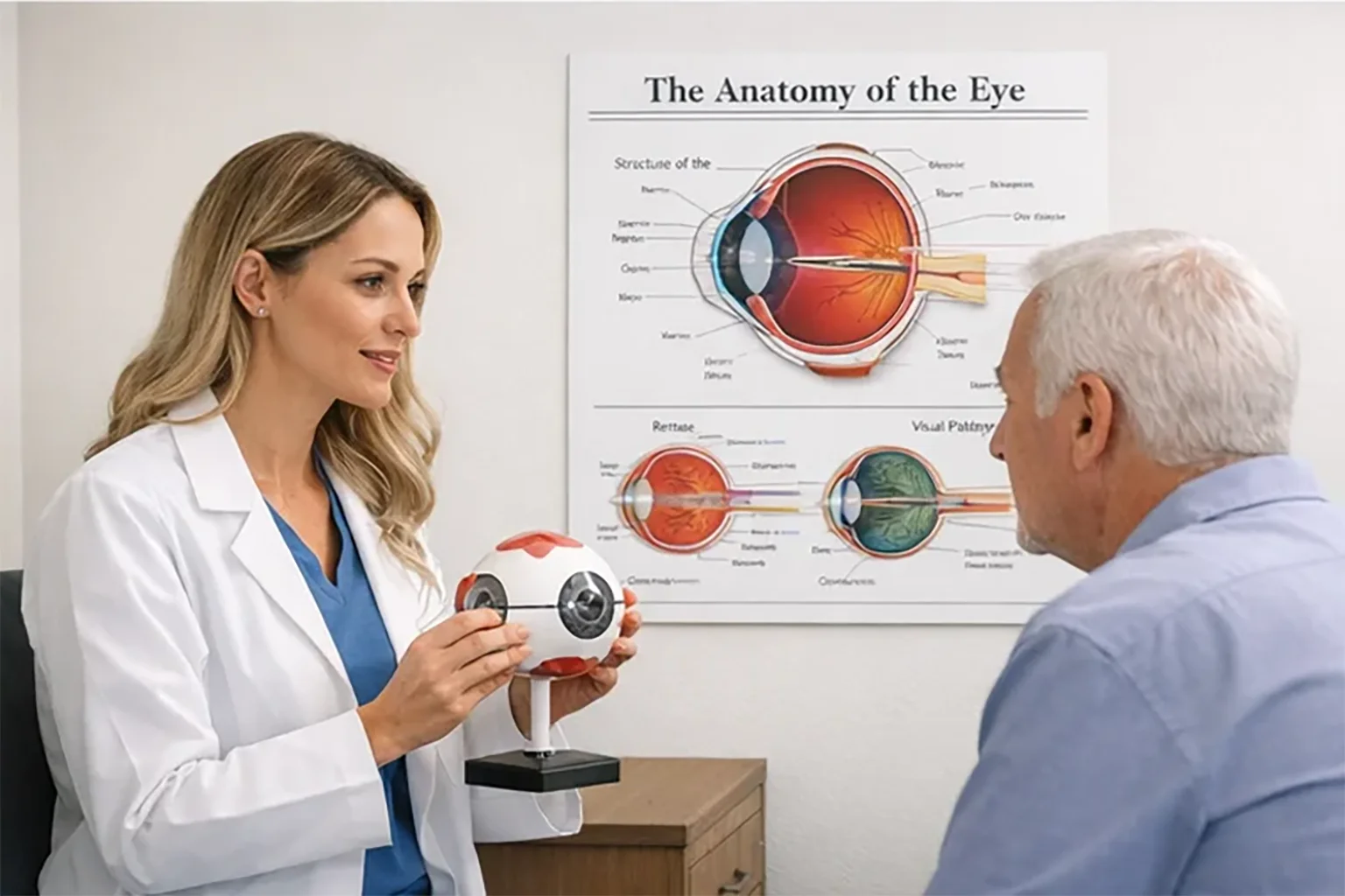 Consultation office with anatomy education visual